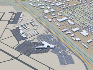 Sioux falls city south dakota usa 40km 3D 모델