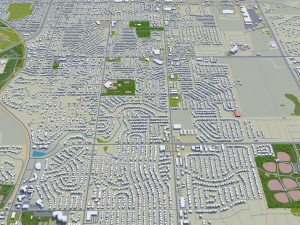 Sioux falls city south dakota usa 40km 3D 모델
