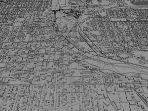 Sioux falls city south dakota usa 40km 3D 모델