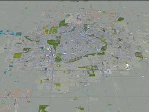 Sioux falls city south dakota usa 40km 3D 모델