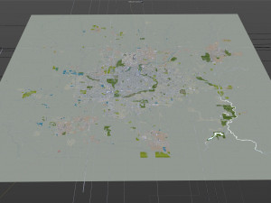 Sioux falls city south dakota usa 40km 3D 모델