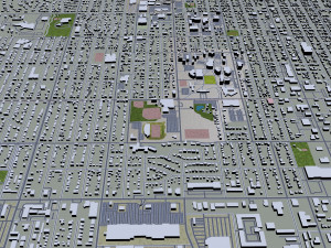 Sioux falls city south dakota usa 40km 3D 모델