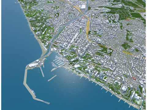 Sochi city russia 40km 3D मॉडल
