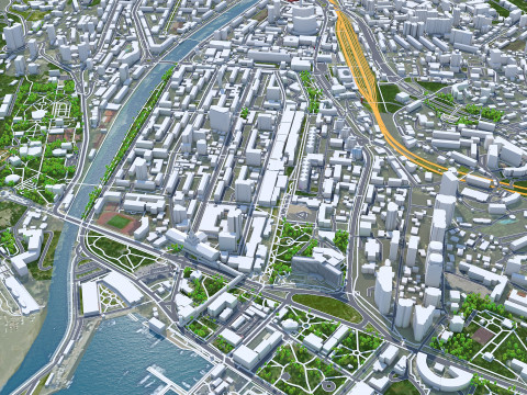 Sochi city russia 40km 3D मॉडल