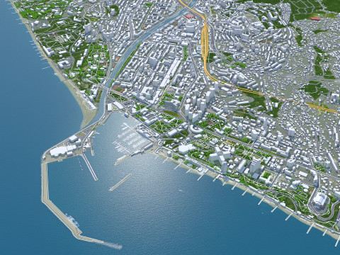 Sochi city russia 40km 3D मॉडल