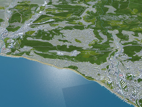 Sochi city russia 40km 3D मॉडल