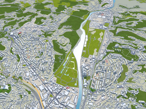 Sochi city russia 40km 3D मॉडल