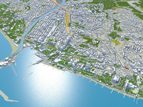 Sochi city russia 40km 3D मॉडल