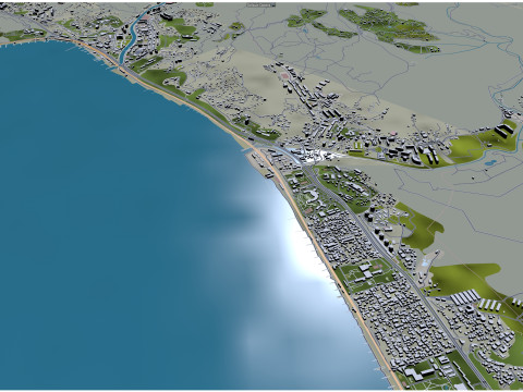Sochi city russia 40km 3D मॉडल