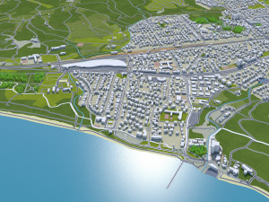 Sopot city poland 20km Modelo 3D