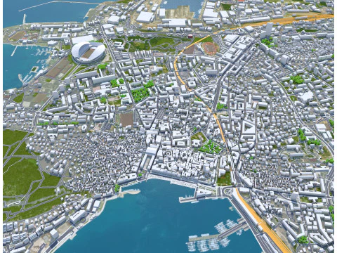 Split city croatia 20km 3D Model