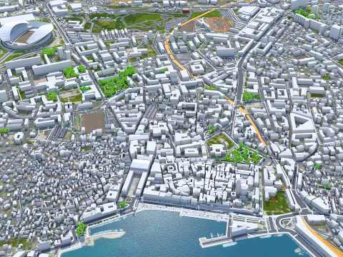 Split city croatia 20km 3D Model