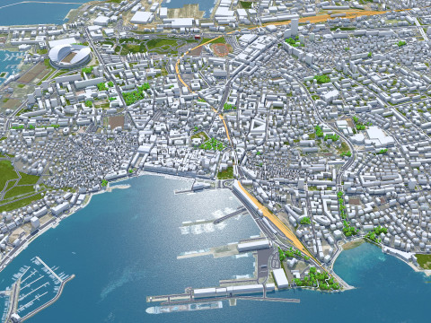 Split city croatia 20km 3D Model
