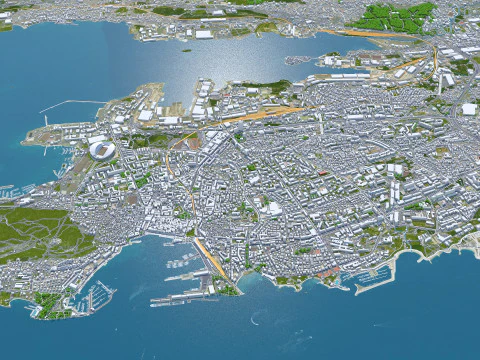 Split city croatia 20km 3D Model