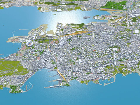 Split city croatia 20km 3D Model
