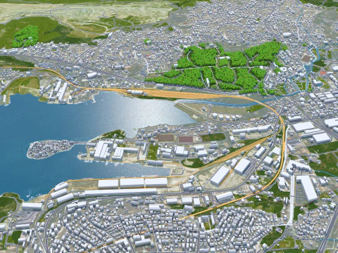 Split city croatia 20km 3D Model