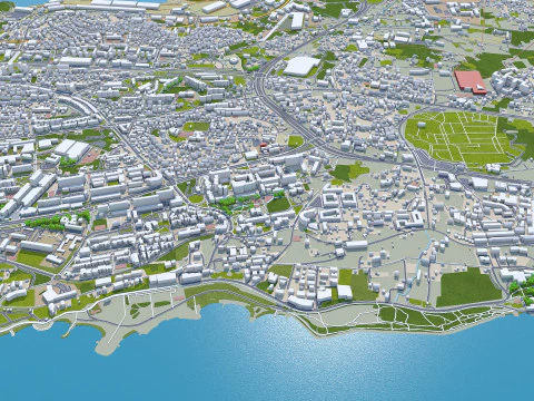 Split city croatia 20km 3D Model