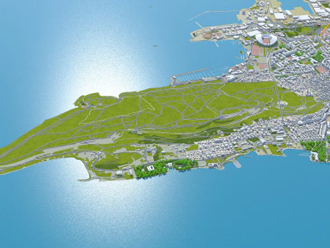 Split city croatia 20km 3D Model