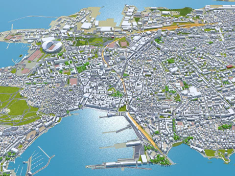 Split city croatia 20km 3D Model