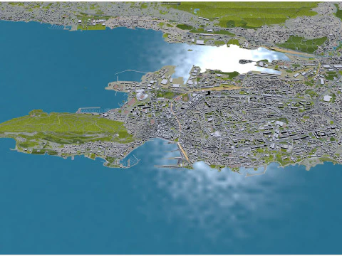 Split city croatia 20km 3D Model