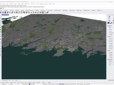 Stamford city connecticut usa 40km 3D Model