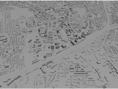 Stamford city connecticut usa 40km 3D Model