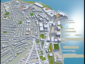 Staten island city new york usa 40km Modelo 3D