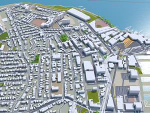 Staten island city new york usa 40km Modelo 3D