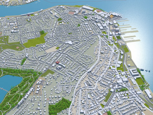 Staten island city new york usa 40km Modelo 3D