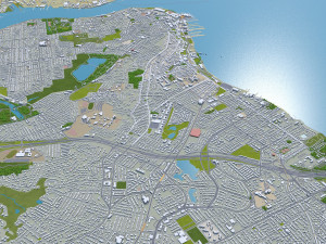 Staten island city new york usa 40km Modelo 3D