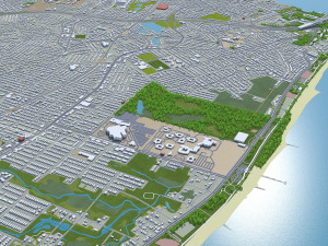 Staten island city new york usa 40km Modelo 3D