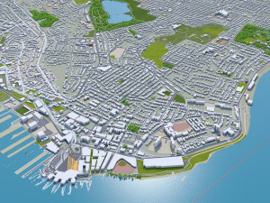 Staten island city new york usa 40km Modelo 3D