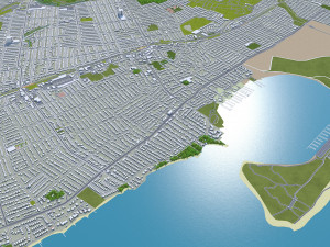 Staten island city new york usa 40km Modelo 3D
