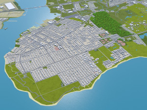 Staten island city new york usa 40km Modelo 3D
