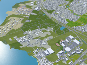 Staten island city new york usa 40km Modelo 3D