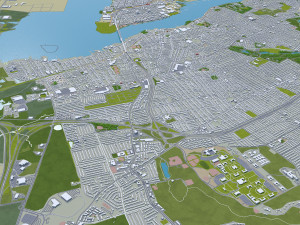 Staten island city new york usa 40km Modelo 3D