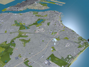 Staten island city new york usa 40km Modelo 3D