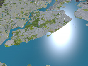 Staten island city new york usa 40km Modelo 3D