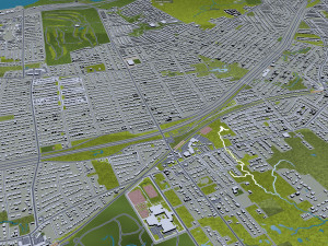 Staten island city new york usa 40km Modelo 3D