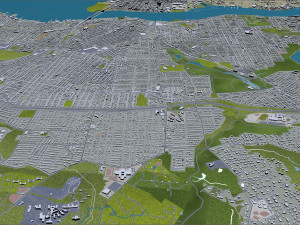 Staten island city new york usa 40km Modelo 3D