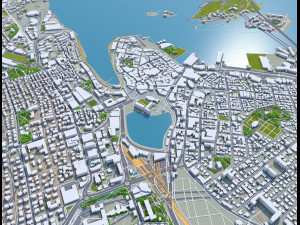 Stavanger city norway 30km 3D Modell