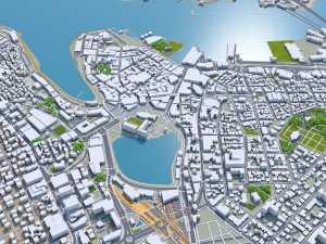 Stavanger city norway 30km 3D Modell