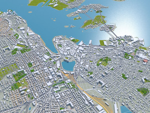 Stavanger city norway 30km 3D Modell