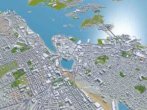 Stavanger city norway 30km 3D Model