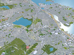 Stavanger city norway 30km 3D Model