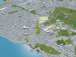 Stavanger city norway 30km 3D Modell