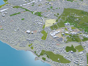 Stavanger city norway 30km 3D Model