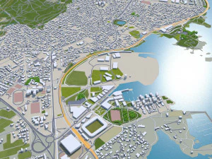 Stavanger city norway 30km 3D Model
