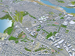 Stavanger city norway 30km 3D Modell