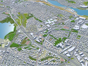 Stavanger city norway 30km 3D Model